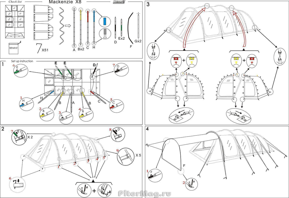 Палатка Coleman Mackenzie X8