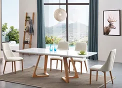 Стол раздвижной Manor, 160-220x90 см, белый лак