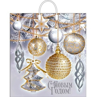 Пакет ПВД с пласт.ручкой 40*44 /100 мкм НГ Блики