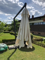 Зонт профессиональный Napoli Braccio, антрацит, слоновая кость