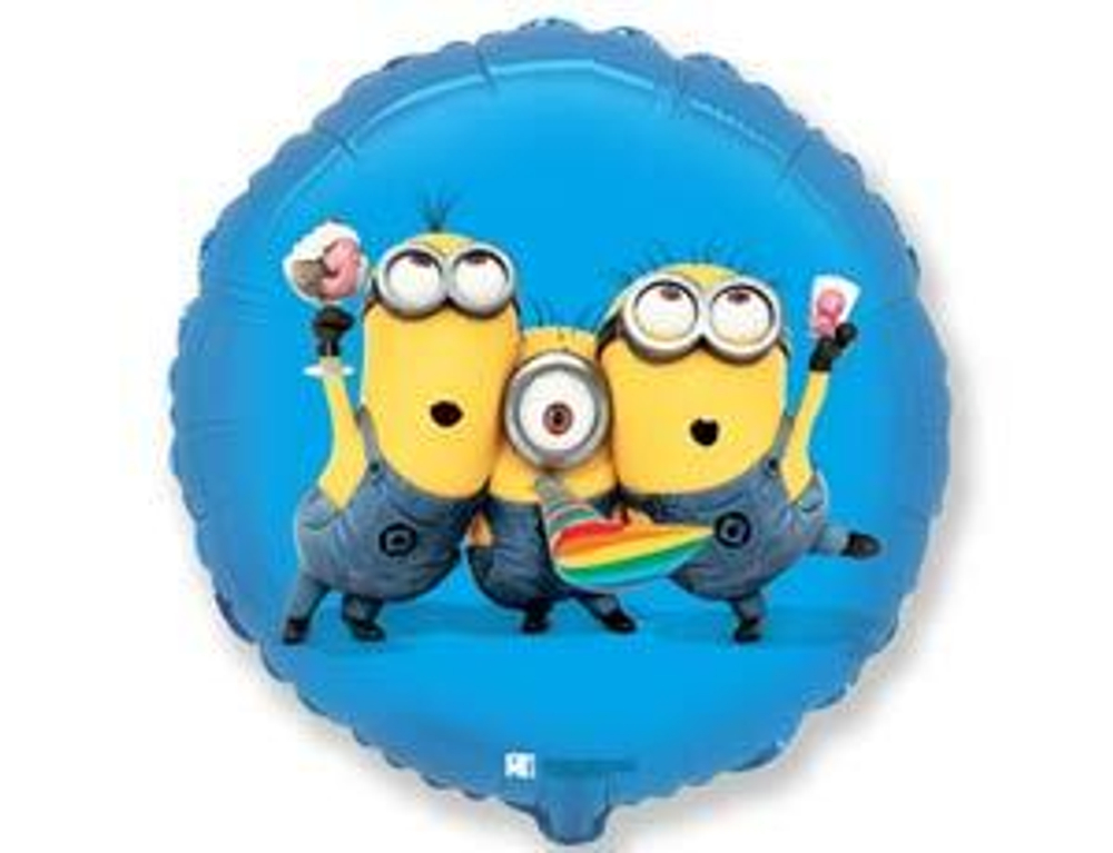 Ф 18" Миньоны на вечеринке/FM