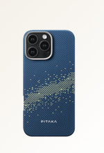 Чехол iPhone 16 Pro Pitaka Tactile Woven Case (StarPeak / Milky Way Galaxy)