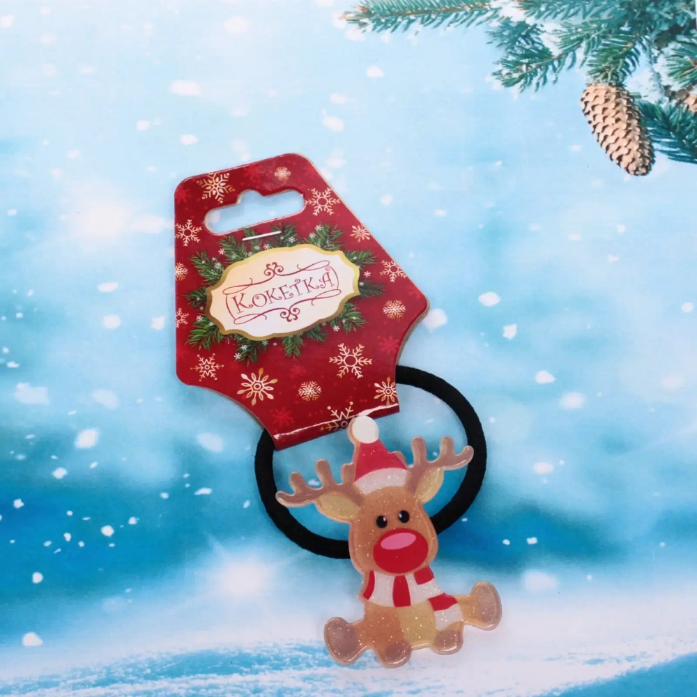 Резинка для волос 1 шт «Darissimo - Оленёнок Оливер», d-5 см (хедер Нг Кокетка)