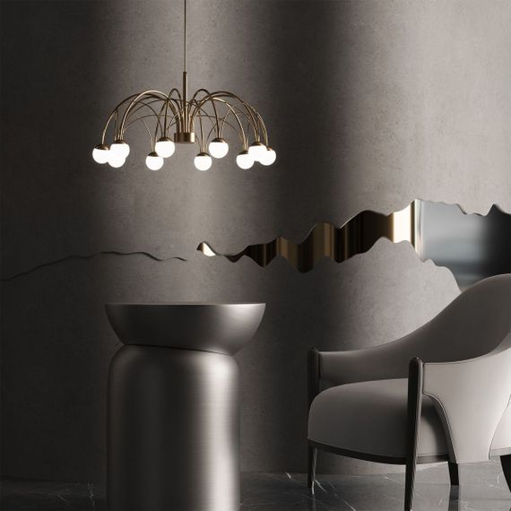 Подвесная светодиодная люстра Eurosvet Ragno 90030/10 LED золото