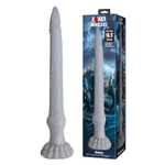 Серый силиконовый фаллоимитатор Basilisk - 43 см. (Цвет: серый)