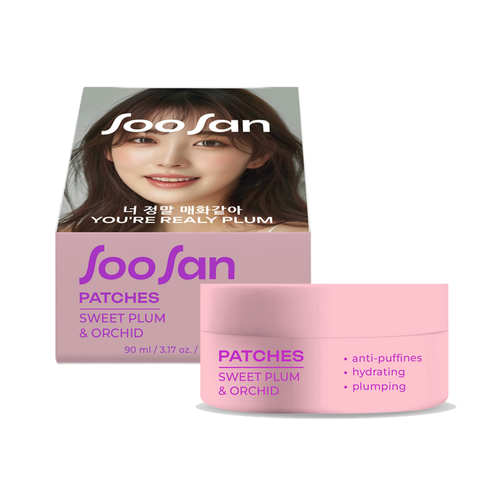 SOOSAN Патчи для глаз от отеков и мешков с экстрактами сливы и орхидеи - Patches with Sweet Plum & Orchid ,84г