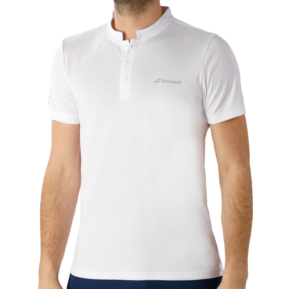 Мужское теннисное поло Babolat Play Polo Men - White, Grey