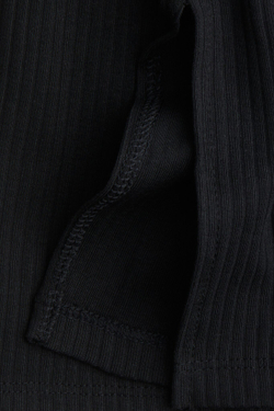 H&M Комплект из эластичного трикотажного топа и юбки, черный