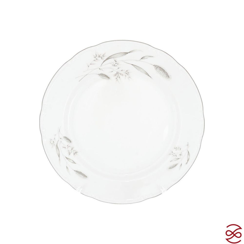 Блюдо круглое Thun Констанция Серебряные колосья 30 см