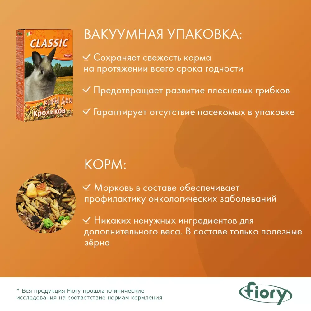 Корм для кроликов FIORY Classic
