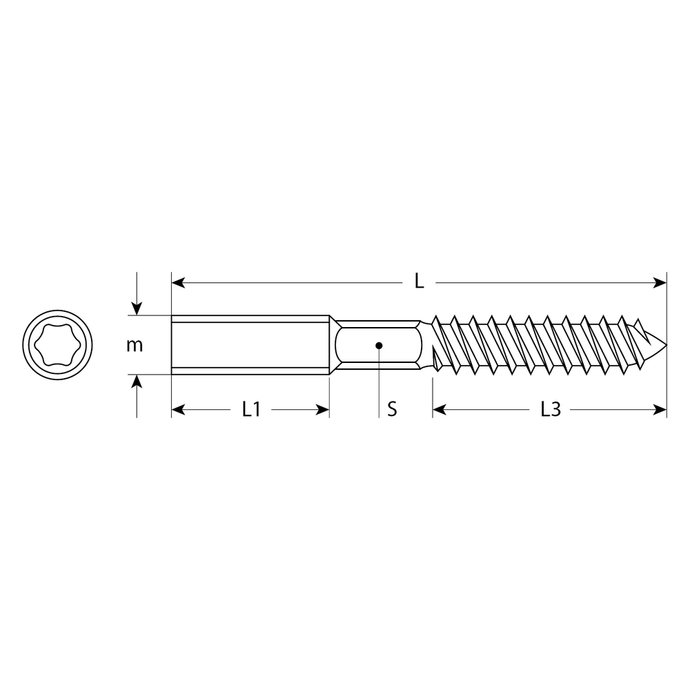 ЗУБР М10 x 100 мм, 600 шт, сантехническая шпилька (37870-10-100-600)