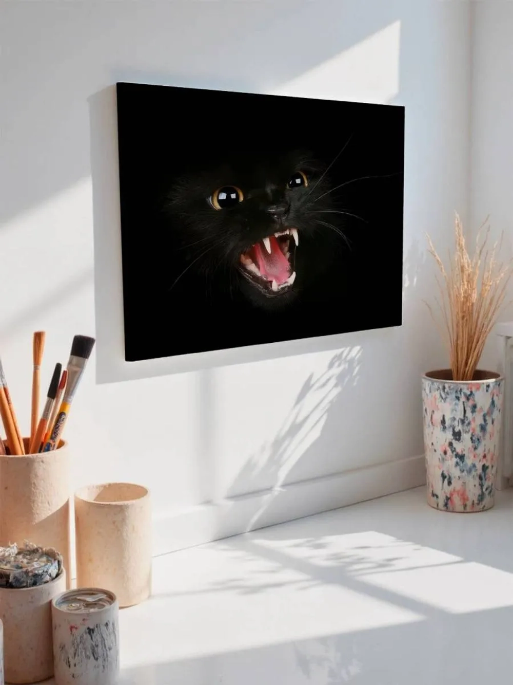 Картина на стену 40 X 50 Черный кот