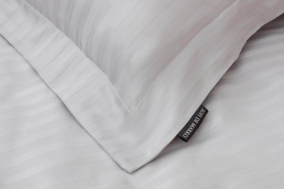 Моне (серый) КПБ страйп сатин Евро 2н