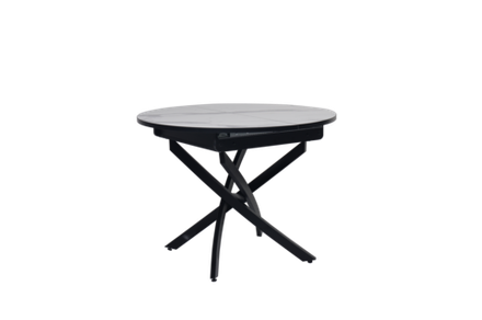 Стол Мир стульев Андромеда D100, Черный/Мрамор