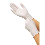 Перчатки нитриловые неопудренные текстурированные на пальцах (белые), BASIC MEDICAL, 100 шт/уп