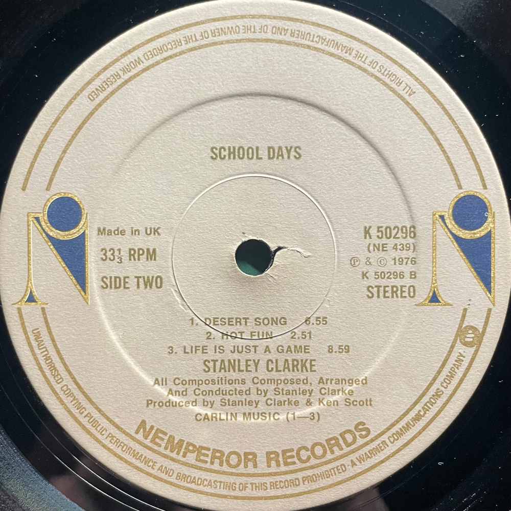 Stanley Clarke ‎– School Days (Англия 1976г.)