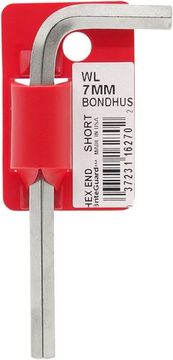 Шестигранный хромированный ключ 7.0 мм, 93х33 мм BONDHUS 16270