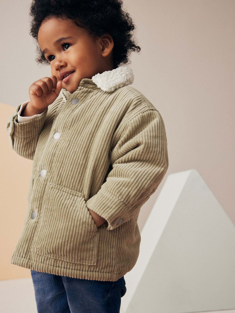 Куртка вельветовая для мальчика Next 562-325, Песоный