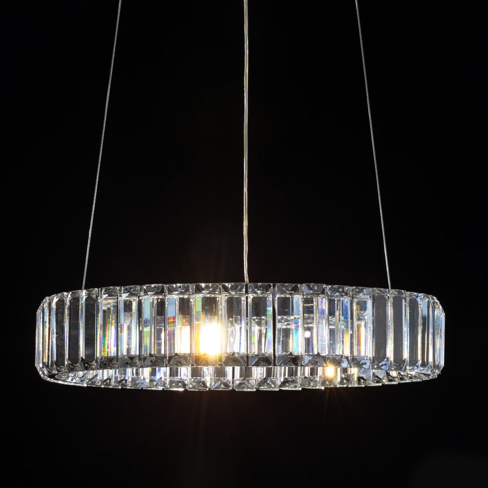 Citilux Чезаре CL338141 LED Люстра хрустальная с пультом Хром