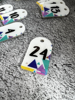 Номерки для гардероба акрил 3х5 см