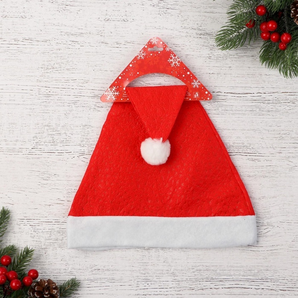 Колпак новогодний «Красный в крапинку» 28×38 см