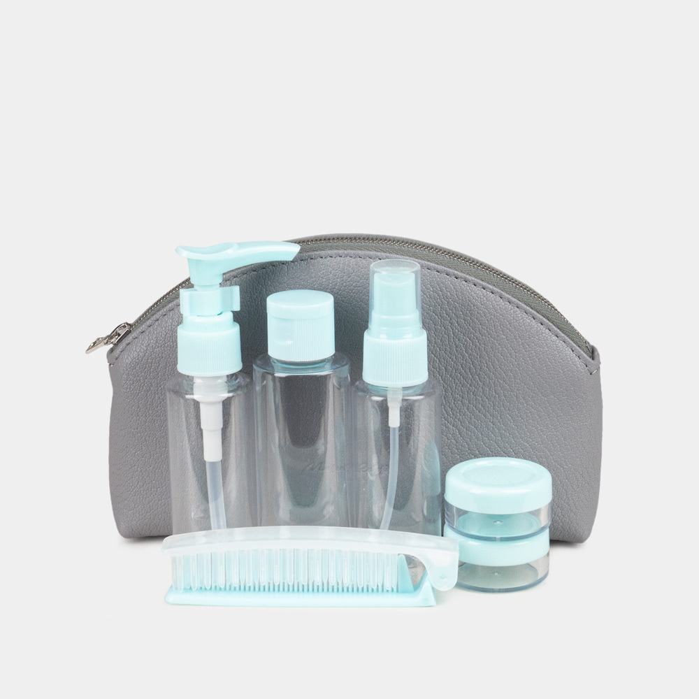 Косметичка Nuage из кожи козы, серого цвета