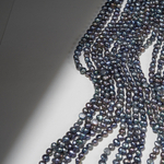 Жемчуг культивированный A Grade с поперечным отверстием, "Таитянский", темно-синий, 5*5,5-6мм