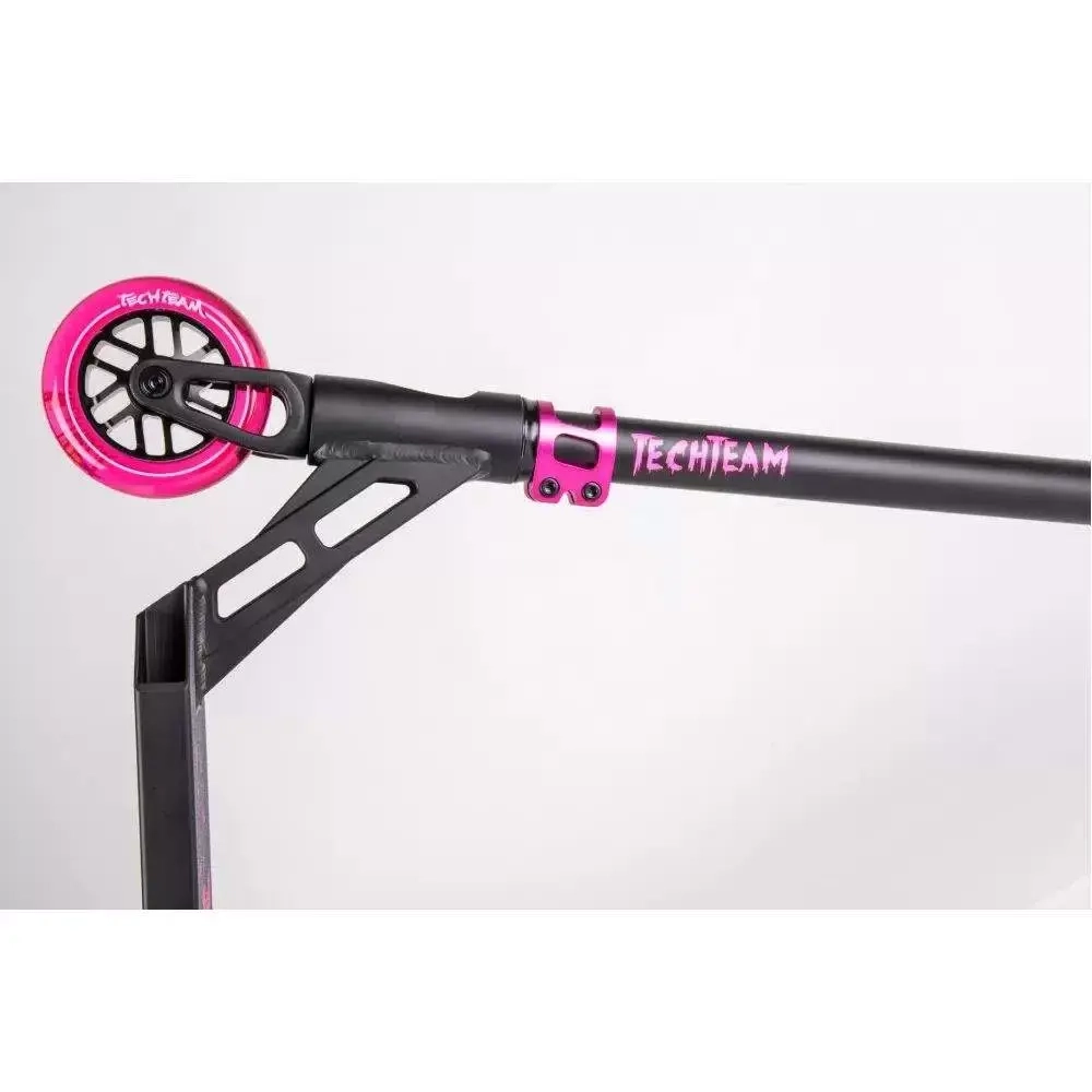 Трюковой самокат Tech Team Drop - 2021 Pink (Черный с розовыми колесами)