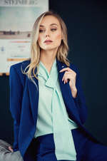 22183 Блузка женская (бирюзовый)