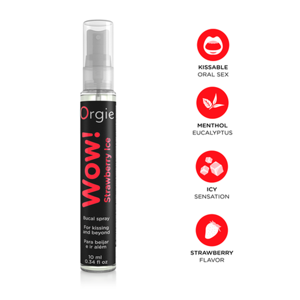 Стимулирующий оральный спрей Orgie Wow! Strawberry Ice Bucal Spray, 10 мл
