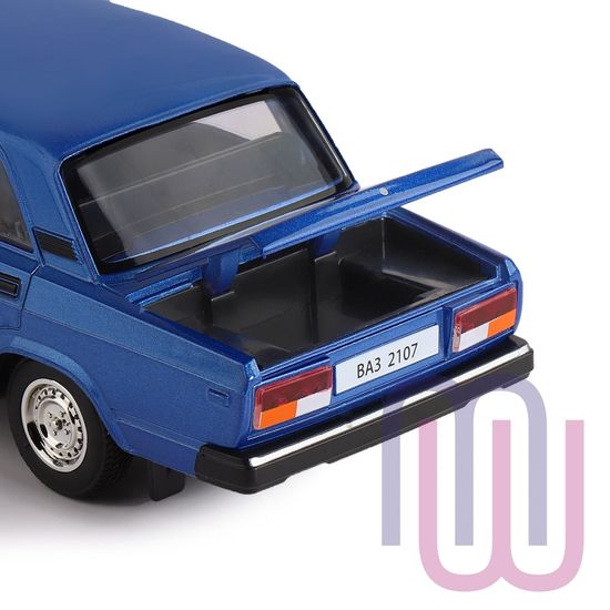 Модель машины ТМ АВТОПАНОРАМА 1/24 ВАЗ 2107, синий (свет, звук) JB1200158