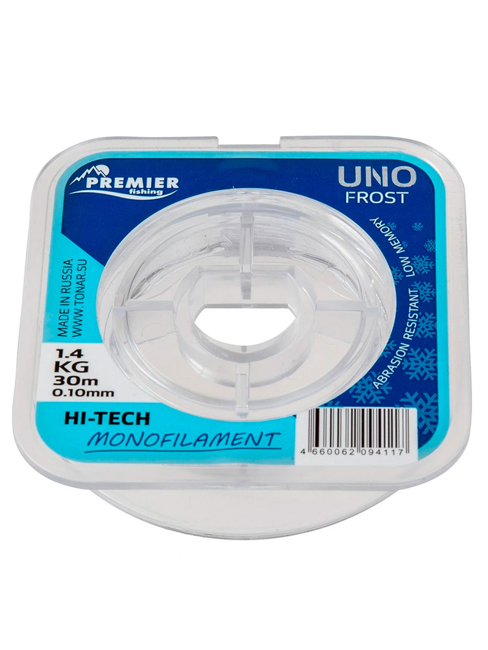 Леска для рыбалки Premier Fishing UNO FROST Clear Nylon 0,10mm/30m (PR-UF-T-010-30)