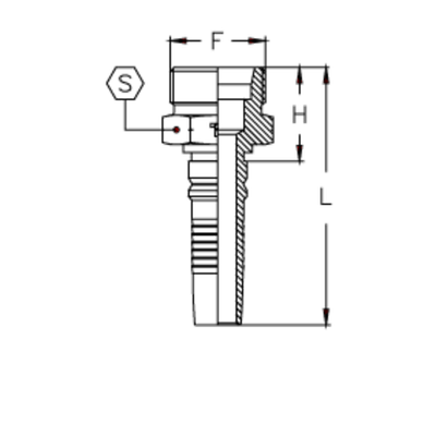 Фитинг DN 25 DKO-S (Ш) 42x2 30 Interlock