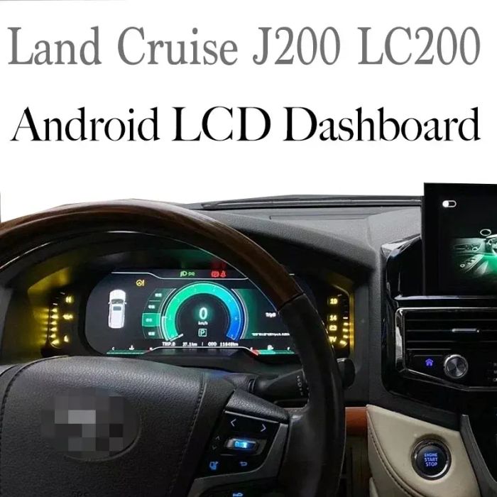 Электронная панель приборов Toyoya Land Cruiser 200 2015-2021 - Kuberg NH-LCD-T02 с сенсорным LCD / ЖК 12.3" экраном QLED