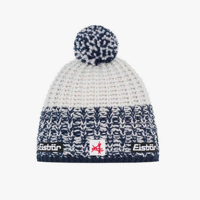 Шапка EISBAR Refocus Pompon MU SA (286) dark cobalt-white-white