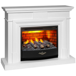 Электрокамин RealFlame Marco 25,5/26 WT белый с очагом 3D Firestar 25,5