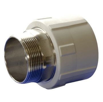 Муфта под шестигранник Политэк 32x1" НР с наружной резьбой комбинированная полипропиленовая