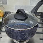 Ковш 1,5л Сияние Blue со стеклянной крышкой, кш1811Bl