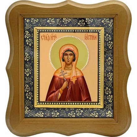 Иустина Антиохийская, Никомидийская (Дамасская) мученица. Икона на холсте.