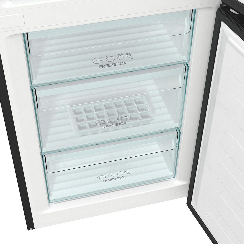 Отдельностоящий двухкамерный холодильник Gorenje NRK6201SYBK