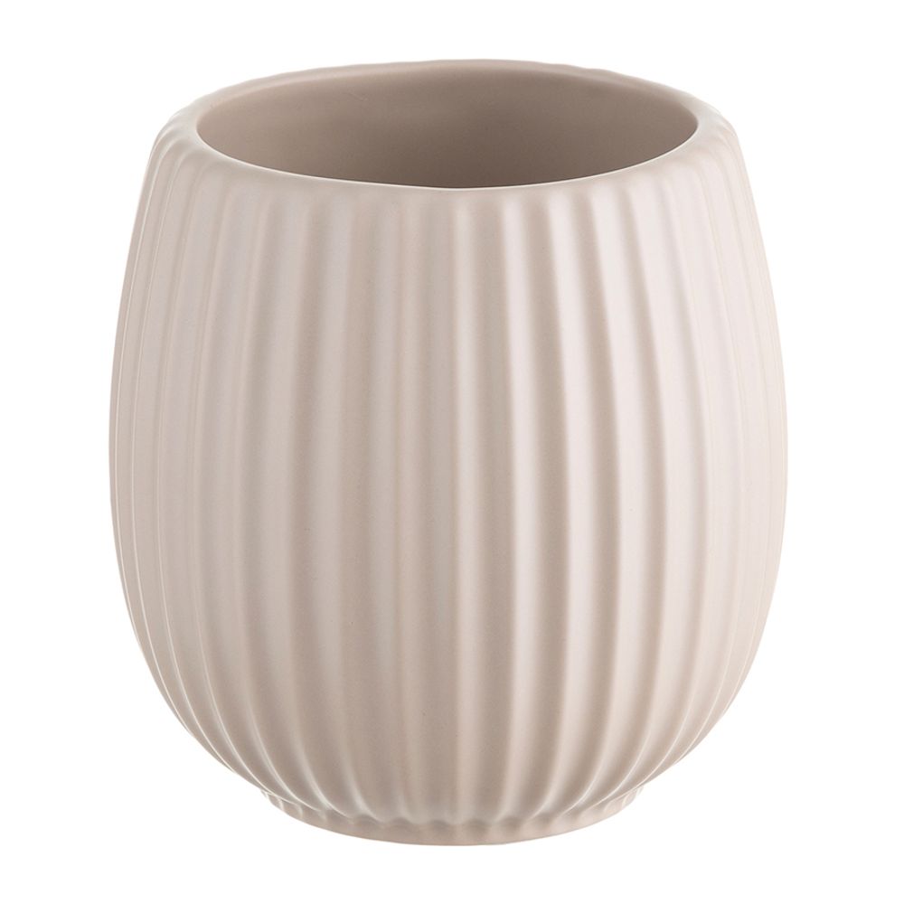 Горшок цветочный кремового цвета из коллекции Edge, 1,2л