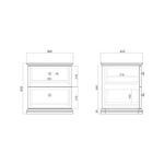 Прикроватная тумба CRYSTAL CRD001 на цоколе