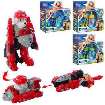 Щ/П Машинка-трансформер Paw War Team 4 вида