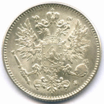 50 пенни 1916 год (S). Россия для Финляндии. AUNC