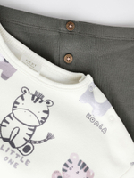 Толстовка и легинсы в комплекте для малышей Next 835-873, Белый, Темно-серый