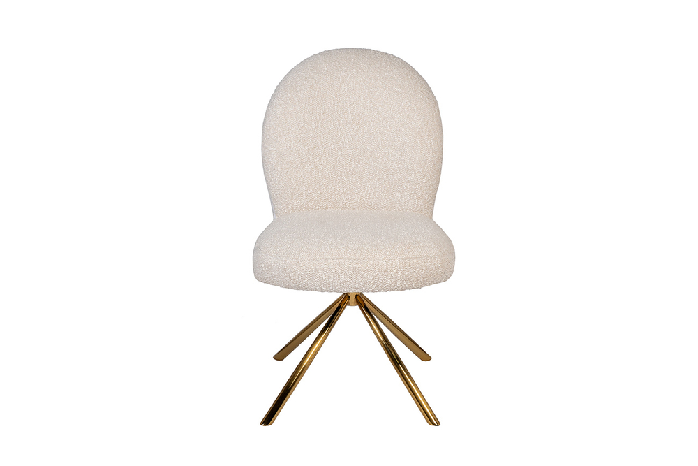 Стул обеденный поворотный 66x51x91см Garda Decor белый 30C-12390