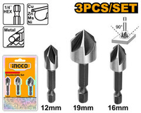 Набор зенкеров по металлу 3 шт INGCO DBCS0031