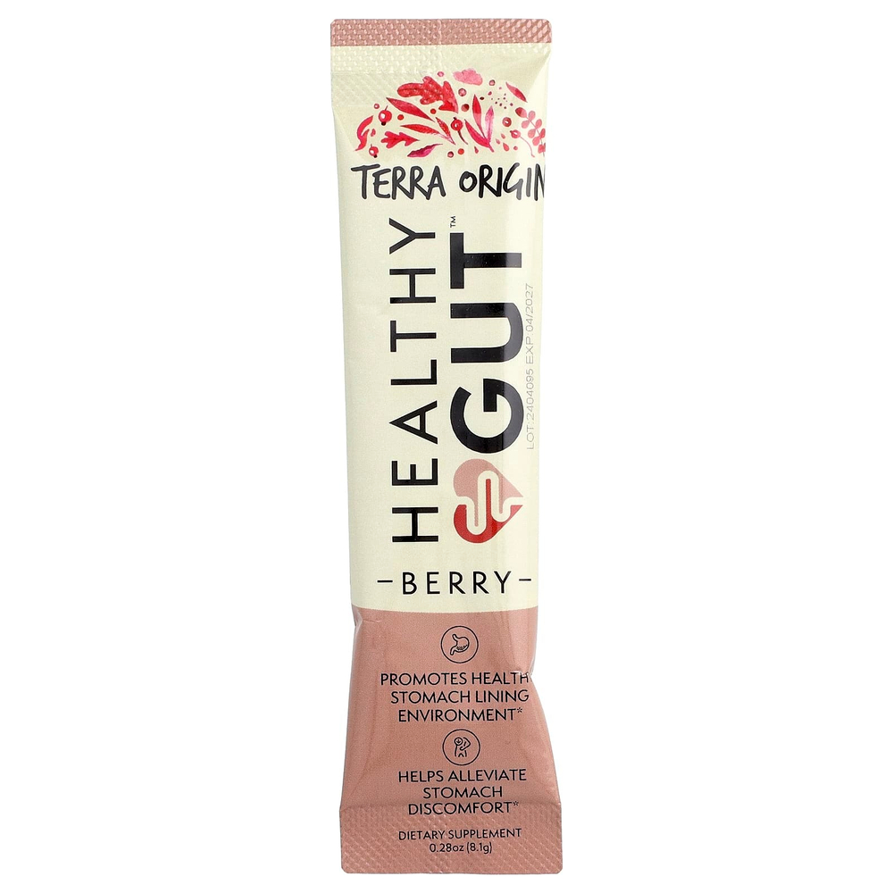 Terra Origin, Healthy Gut ™, ягоды, 21 пакетик, по 8,1 г (0,26 унции)
