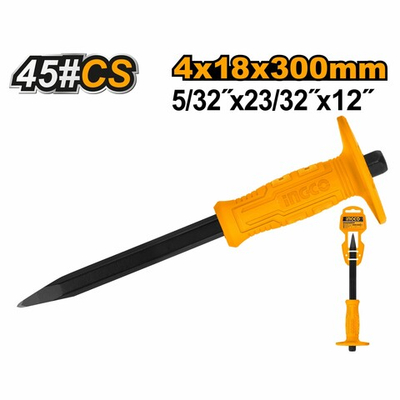 Зубило пикообразное с протектором 300х18х4 мм SUPER INGCO HCC0841218