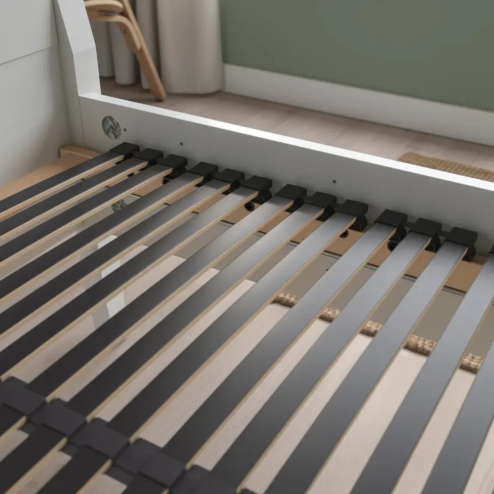 Нижняя часть кровати - LEIRSUND IKEA/ ЛЕЙРСУНД ИКЕА, 200х140 см, черный/коричневый